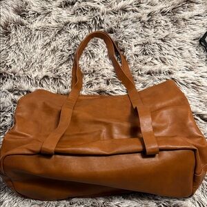 Universal Thread Tan Leather Laptop Tote Bag
